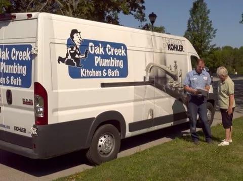 Plumber — Vehicle of Oak Creek Plumbing Kitchen and Bath in Oak Creek, WI